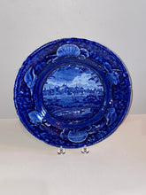 Load image into Gallery viewer, Historical Staffordshire Blue Soup Plate City of Albany State of New York Ca. 1825
