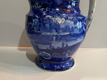 Load image into Gallery viewer, Historical Staffordshire Blue Wash Pitcher View of The Erie Canal
