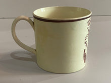 Load image into Gallery viewer, Staffordshire Creamware Arms Of The United States Children’s Mug Eagle Shield
