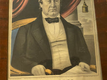 Load image into Gallery viewer, Original N. Currier Print Lewis Cass Democratic Candidate for Twelfth President of the United States
