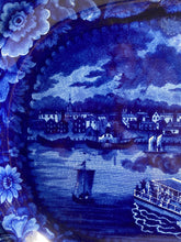 Load image into Gallery viewer, Historical Staffordshire Blue Platter Detroit Michigan Ca. 1825 Rare
