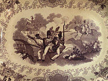 Load image into Gallery viewer, Historical Staffordshire Mulberry Transfer Texian Campaign Small Platter
