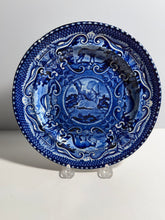 Load image into Gallery viewer, Staffordshire Blue Transfer Quadrupeds Plate Antelope Ca. 1825
