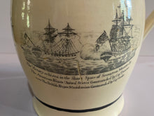 Load image into Gallery viewer, Staffordshire Creamware Liverpool Pitcher Navel Heros United States and Macedonian 1812 Commodore BainBridge
