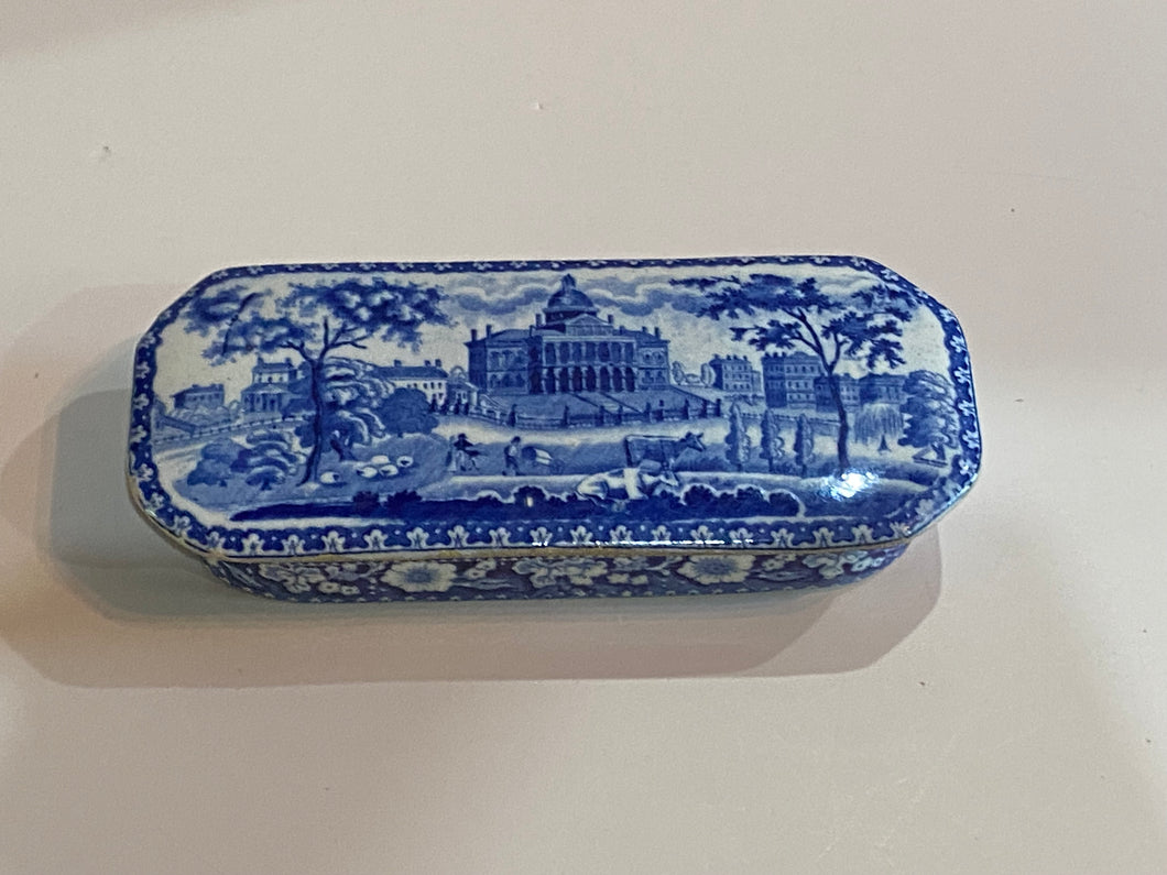 Historical Staffordshire Boston State House Razor Box