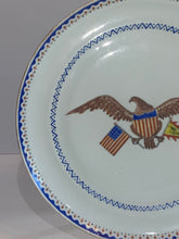 Load image into Gallery viewer, Antique Chinese Export Porcelain Plate Seal of United States with American Flag and China Flag
