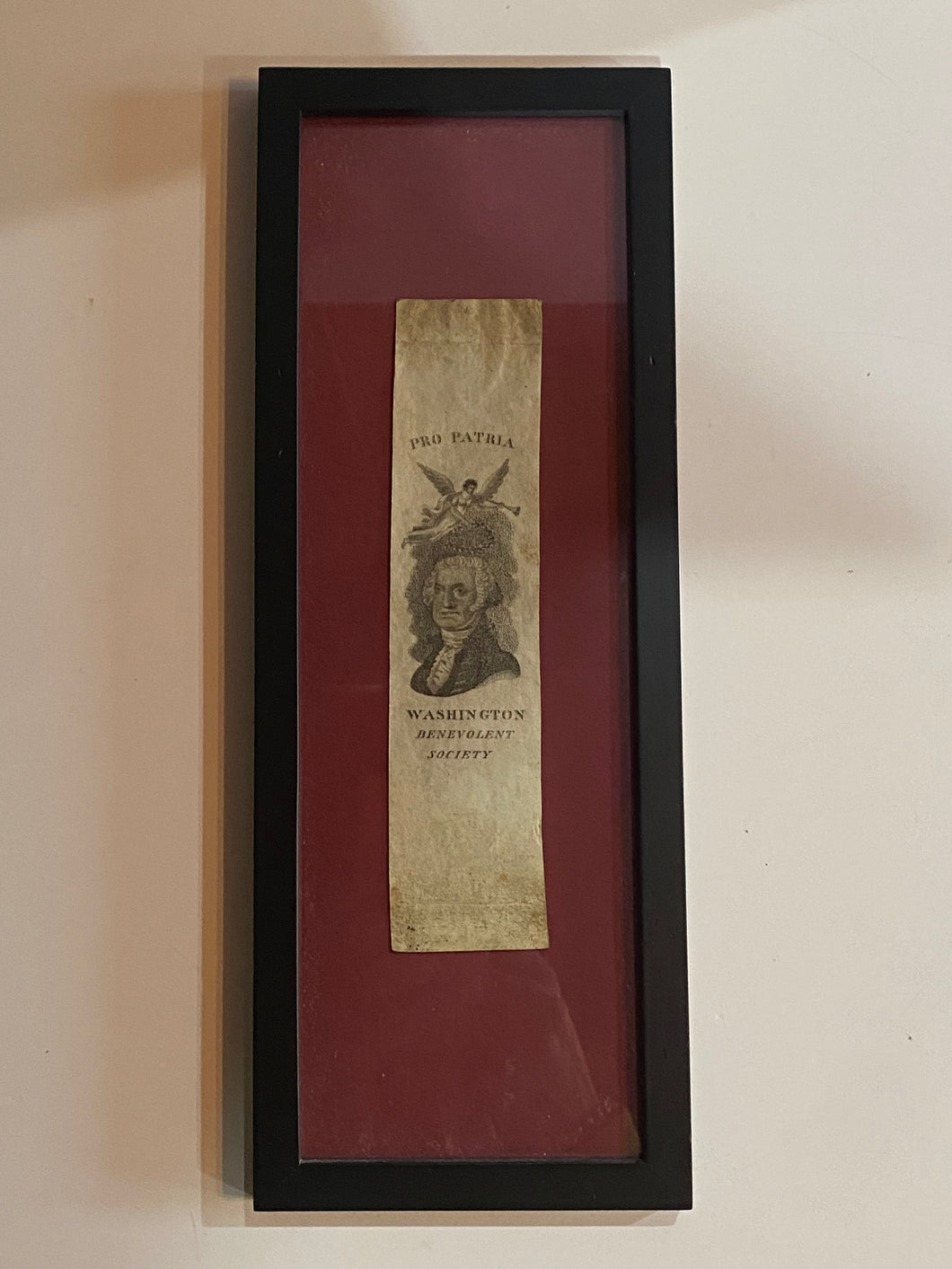 Early 19th Century Washington Benevolent Society Ribbon Ca. 1812