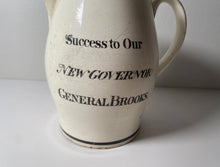 Load image into Gallery viewer, Staffordshire Creamware Liverpool Pitcher General Brooks Govenor Massachusetts
