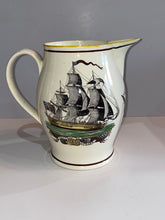Load image into Gallery viewer, Staffordshire Creamware Liverpool Pitcher Proscribed Patriots American Ship And Jefferson Eagle
