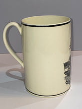 Load image into Gallery viewer, Staffordshire Creamware Liverpool Tankard American Ship True Blooded Yankee
