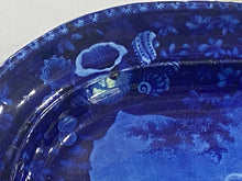 Load image into Gallery viewer, Historical Staffordshire Blue Platter Christianburg Danish Settlement on the Gold Coast of Africa
