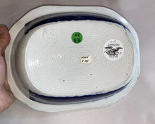 Load image into Gallery viewer, Historical Staffordshire Blue Vegetable Dish Large Size States Pattern Clews
