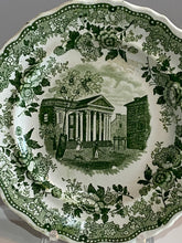 Load image into Gallery viewer, Historical Staffordshire Green Transfer Plate Girard’s Bank Philadelphia Ca. 1835
