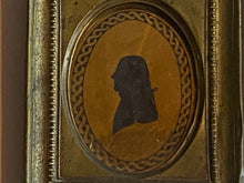 Load image into Gallery viewer, 19th Century Gold Plated Silhouettes of Washington and Jefferson
