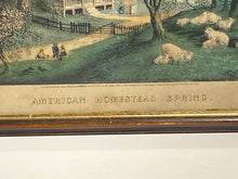 Load image into Gallery viewer, Original Currier &amp; Ives Print American Homestead Spring Great Condition
