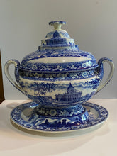 Load image into Gallery viewer, Historical Staffordshire Boston State House Soup Tureen Ca. 1825
