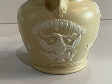 Load image into Gallery viewer, Staffordshire Jasperware George Washington and General Lafayette Tan Pitcher
