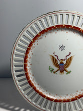 Load image into Gallery viewer, 19th Century Chinese Export Porcelain Reticulated Plate Seal Of United States
