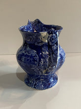 Load image into Gallery viewer, Historical Staffordshire Blue Mount Vernon Pitcher General Washington
