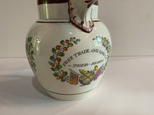 Load image into Gallery viewer, Staffordshire Pearlware Arms of United States and Free Trade and Sailors Their Rights Pitcher

