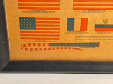 Load image into Gallery viewer, Vintage 1940 C. S. Hammond's Flags Of American Liberty Framed Print

