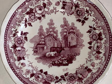 Load image into Gallery viewer, Historical Staffordshire mulberry Transfer Cup Plate Newburgh By Jackson
