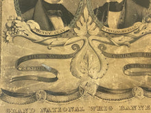 Load image into Gallery viewer, Original N. Currier Grand National Whig Banner Henry Clay T. Frelinghuysen
