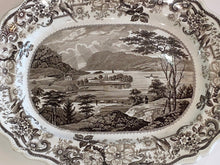Load image into Gallery viewer, Historical Staffordshire Brown Transfer Platter From Fishkill Hudson River 1835
