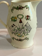 Load image into Gallery viewer, Staffordshire Creamware Liverpool pitcher with “The Union of the Two Great Republics”
