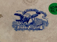 Load image into Gallery viewer, Historical Staffordshire Blue City of Albany State of New York Dinner Plate
