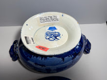 Load image into Gallery viewer, Historical Staffordshire Blue Soup Tureen Bellville On Passaic River Rare 1825
