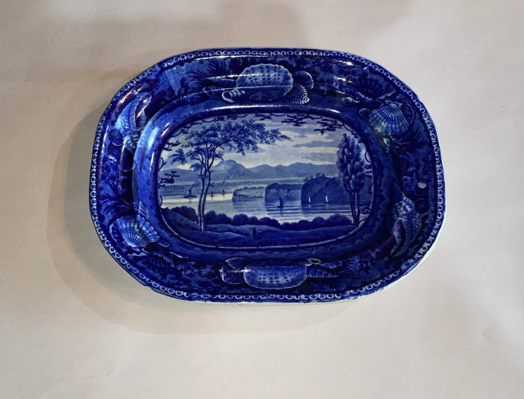 Historical Staffordshire Platter Catskill Montains Hudson River Ca. 1825