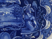 Load image into Gallery viewer, Historical Staffordshire Blue Platter States Pattern by Clews
