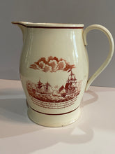 Load image into Gallery viewer, Staffordshire Creamware Liverpool Pitcher General Brown Niagara Frigate United States and Macedonian
