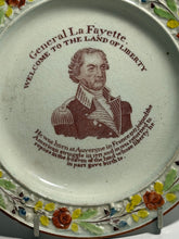Load image into Gallery viewer, Historical Staffordshire General Lafayette Children’s Childs Plate Ca. 1825
