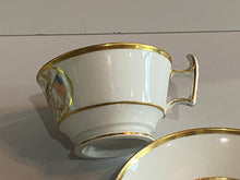 Load image into Gallery viewer, Staffordshire Porcelain Cup and Saucer Set with Seal of the United States
