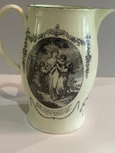 Load image into Gallery viewer, Staffordshire Creamware Liverpool Pitcher Charity And Faith Arms Ca. 1800
