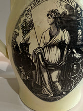 Load image into Gallery viewer, Staffordshire Creamware Liverpool Pitcher An Emblem of America and American Ship
