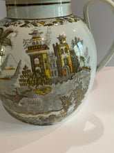Load image into Gallery viewer, Staffordshire Pearlware Chinoiserie Pagoda Pattern Barge Pot Huge
