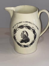 Load image into Gallery viewer, Staffordshire Creamware Liverpool Pitcher He in Glory America in Tears Washington Large Eagle
