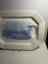 Load image into Gallery viewer, Historical Staffordshire Blue Well And Tree Platter Capital At Washington 1835
