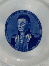 Load image into Gallery viewer, Historical Staffordshire Blue Welcome Lafayette Nations Guest Dinner Plate Ca. 1825
