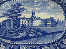 Load image into Gallery viewer, Historical Staffordshire Blue Platter New York Almshouse Ca. 1825
