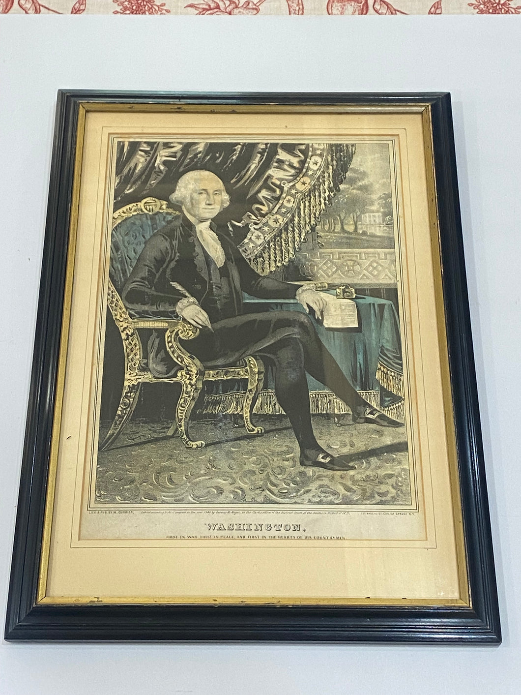 Original N. Currier & Ives Print Washington President