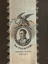 Load image into Gallery viewer, General Lafayette Silk Ribbon Sold by H. Kern Philadelphia
