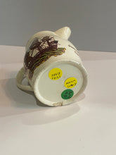 Load image into Gallery viewer, Staffordshire Creamware Small Liverpool pitcher with Polychrome American Ship and Farmers Arms God Speed the Plow
