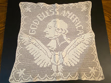 Load image into Gallery viewer, Centennial Embroidered Lace George Washington God Bless America Handkerchief
