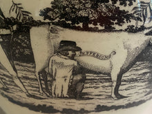 Load image into Gallery viewer, Staffordshire Creamware Liverpool Pitcher Thomas Jefferson and John Bull Cartoon with Columbia Washington Memorial
