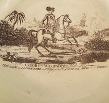 Load image into Gallery viewer, Staffordshsire Creamware Liverpool Punch Bowl George Washington Commander and Chief of the Continental Army
