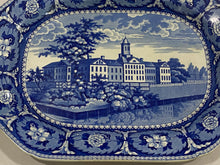 Load image into Gallery viewer, Historical Staffordshire Blue Platter New York Almshouse Ca. 1825
